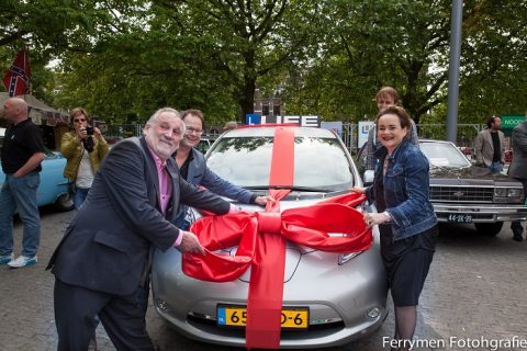 Peter van Neck (VRB), Maarten van Biezen (Natuur & Milieu) en wethouder Alexandra van Huffelen