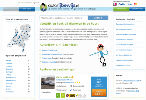 Autorijbewijs.nl, website, rijscholen vergelijken, internet, marketing