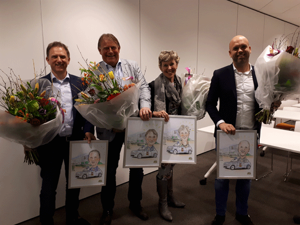Van links naar rechts: Arno Smits, Ruud Bindels, Bep van der Linden en Frank Osseforth